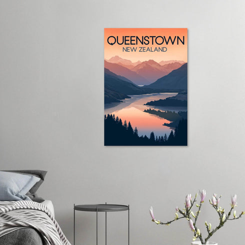 Queenstown New Zealand Classic Semi-Glossy Paper Poster - Books Worth Keeping